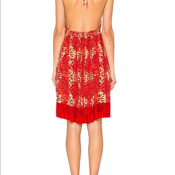 🎊HP🎉FREE PEOPLE BEACH DAY MINI DRESS RED - Picture 5 of 6